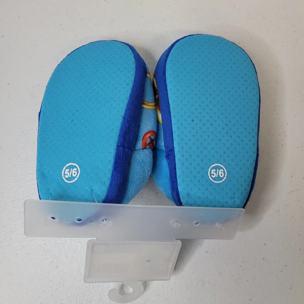 Sonic The‎ Hedgehog Toddler Boys Blue Plush Slipper Shoes Size 5/6 NEW